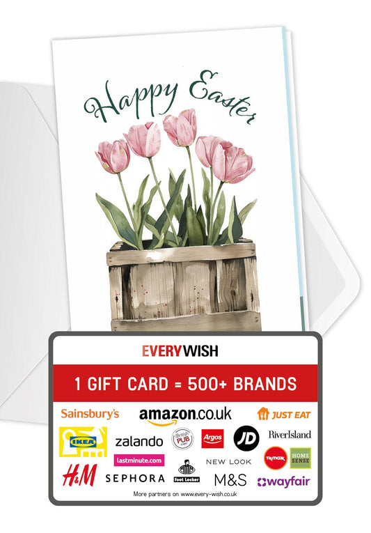 Happy Easter - Box of tulips
