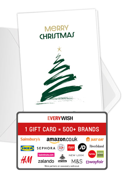 Merry Christmas and a happy new year - Minimalistic Christmastree