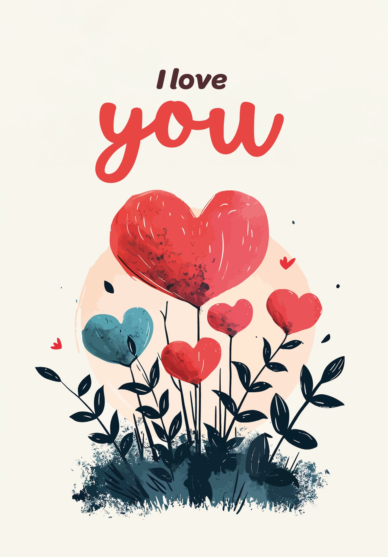 I love you - Heartflowers
