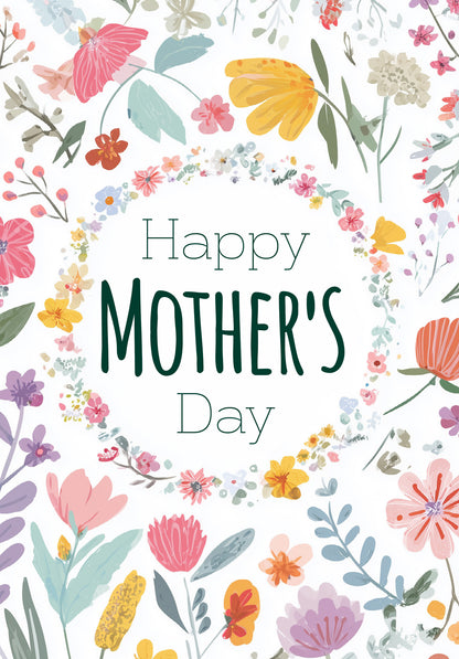 Happy Mother's Day - Illustrative Flowers