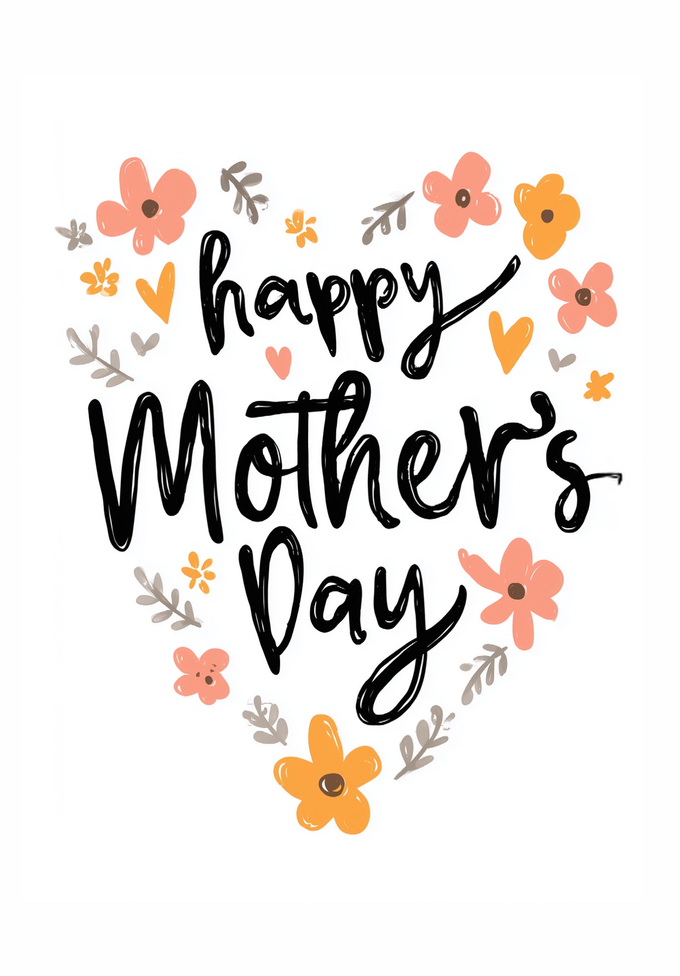 Happy Mother's Day - Flower Heart