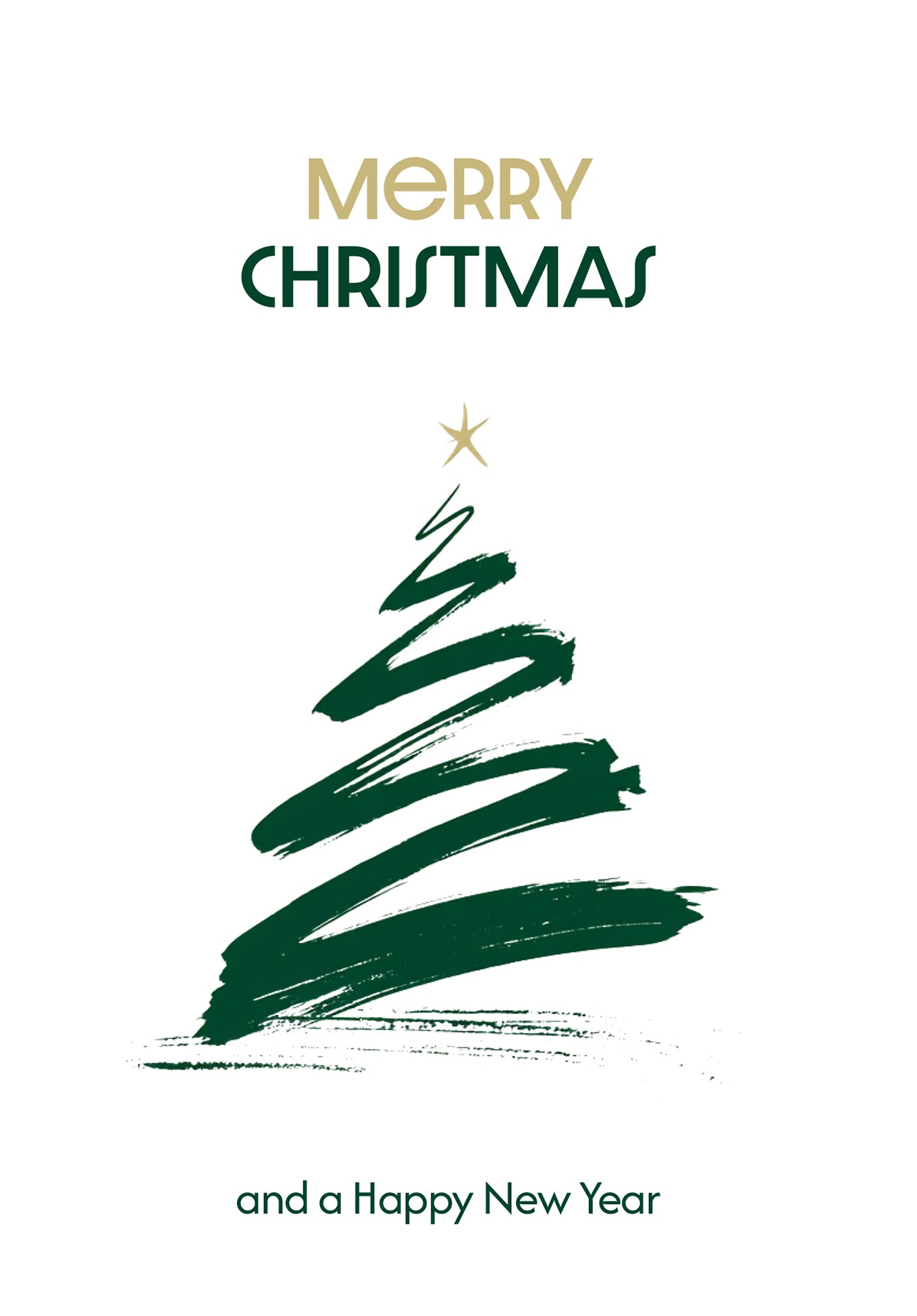 Merry Christmas and a happy new year - Minimalistic Christmastree