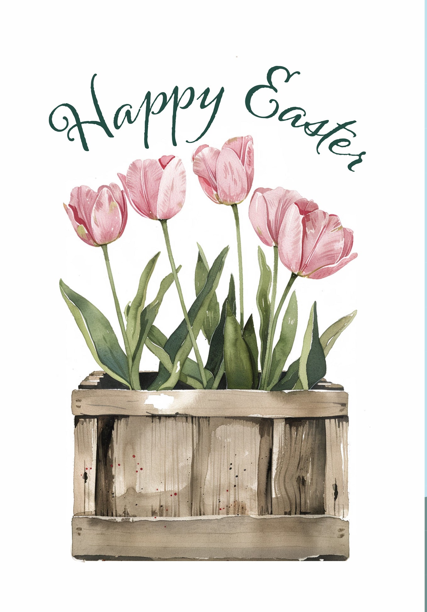 Happy Easter - Box of tulips
