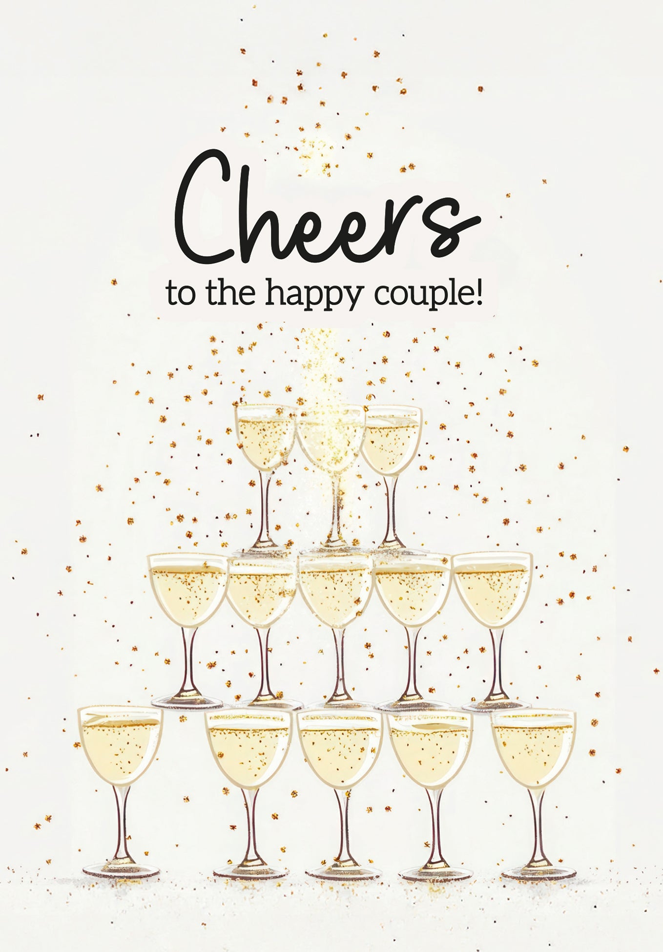 Cheers to the happy couple - Champagne pyramid