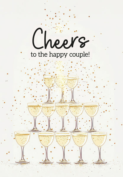 Cheers to the happy couple - Champagne pyramid