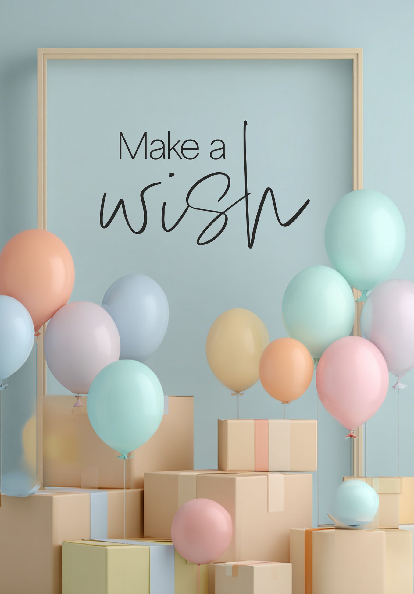 Make a wish - Boxes and Ballons