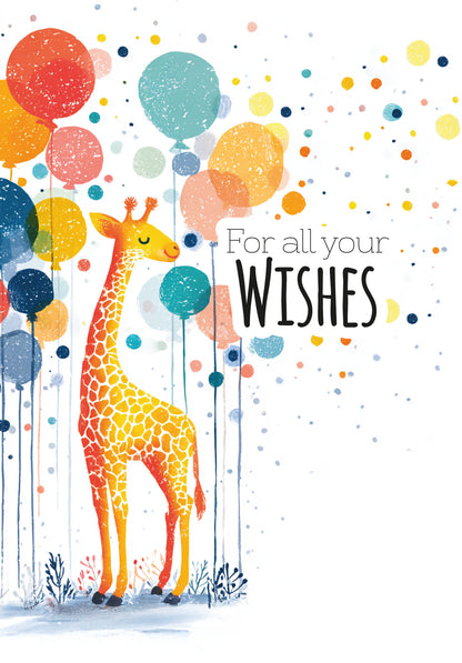 For all your Wishes – Giraffe and Balloons