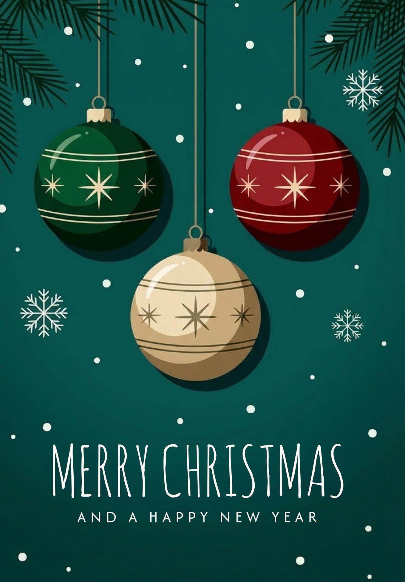 Merry Christmas and a happy new year - Christmas bauble Green