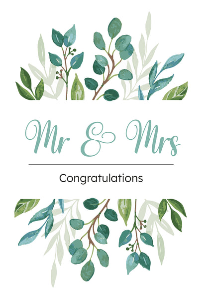 Happy wedding Mr & Mrs - Pink flowers