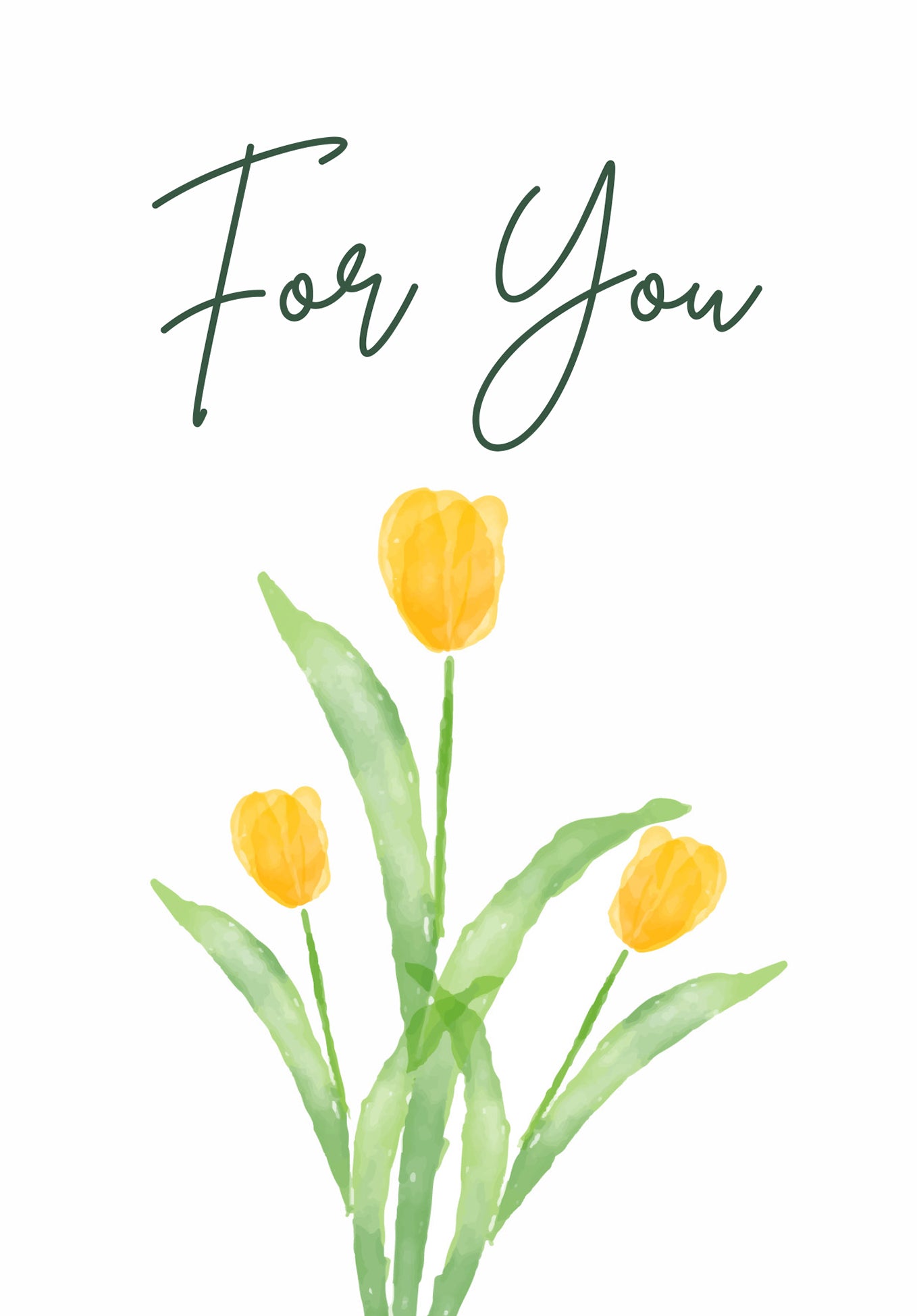 For you - Tulips watercolour