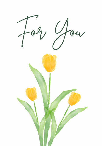 For you - Tulips watercolour