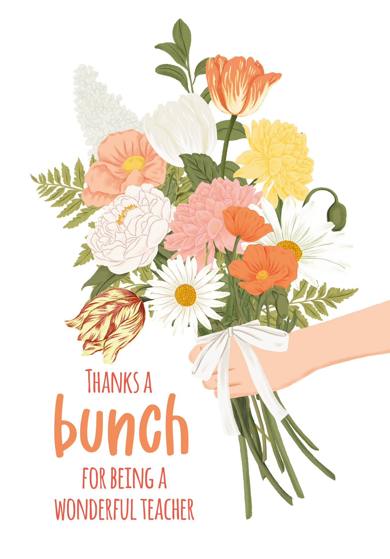 Thanks a bunch for being a wonderful teacher - Bouquet orange
