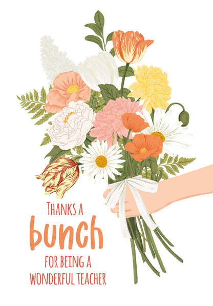 Thanks a bunch for being a wonderful teacher - Bouquet orange
