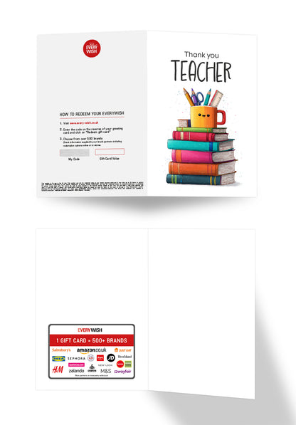 Thank you teacher - Books and mug
