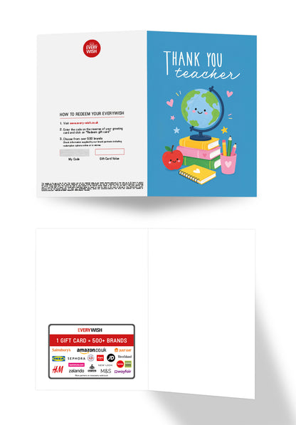 Thank you teacher - School supplies blue