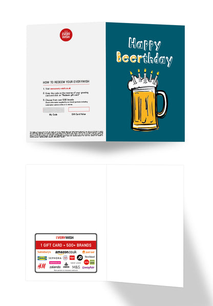 Happy Beerthday - Beer mug with candles