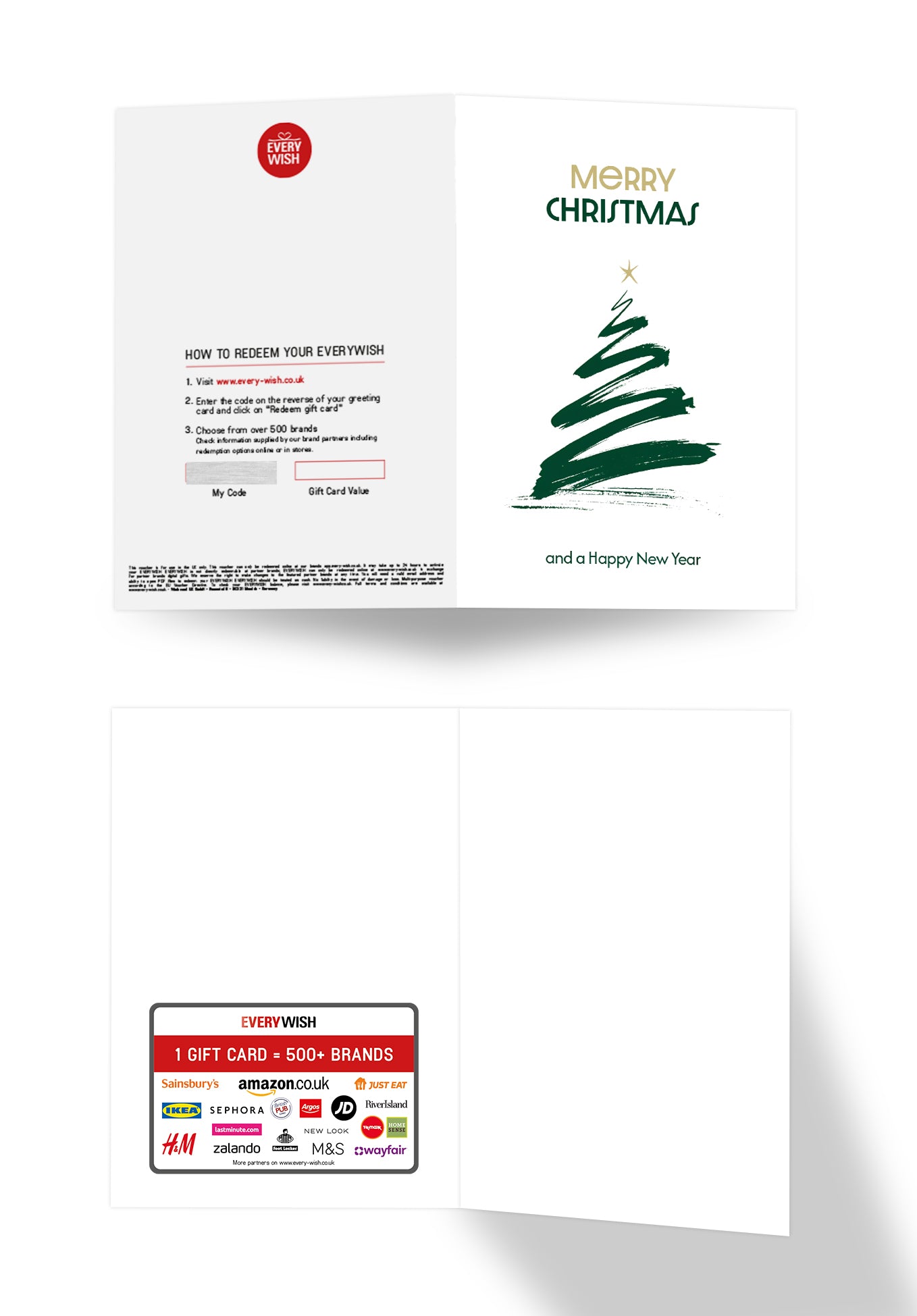 Merry Christmas and a happy new year - Minimalistic Christmastree