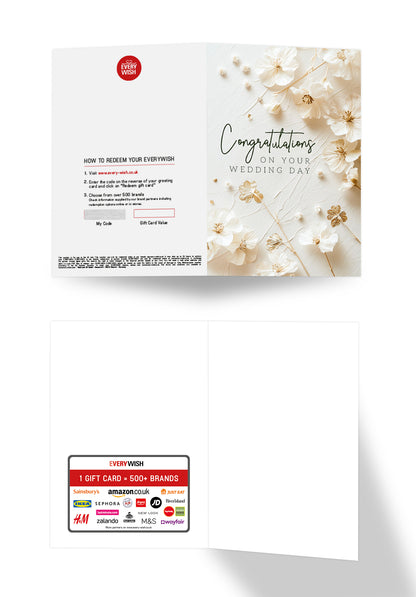 Congratulations on your wedding day - White flowers