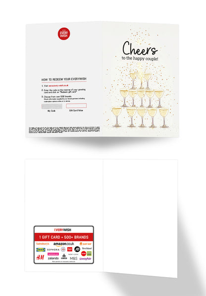 Cheers to the happy couple - Champagne pyramid