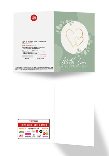 With love on your wedding day - Golden Hearts