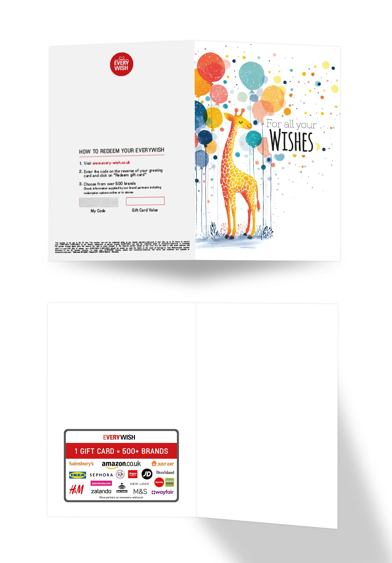 For all your Wishes – Giraffe and Balloons