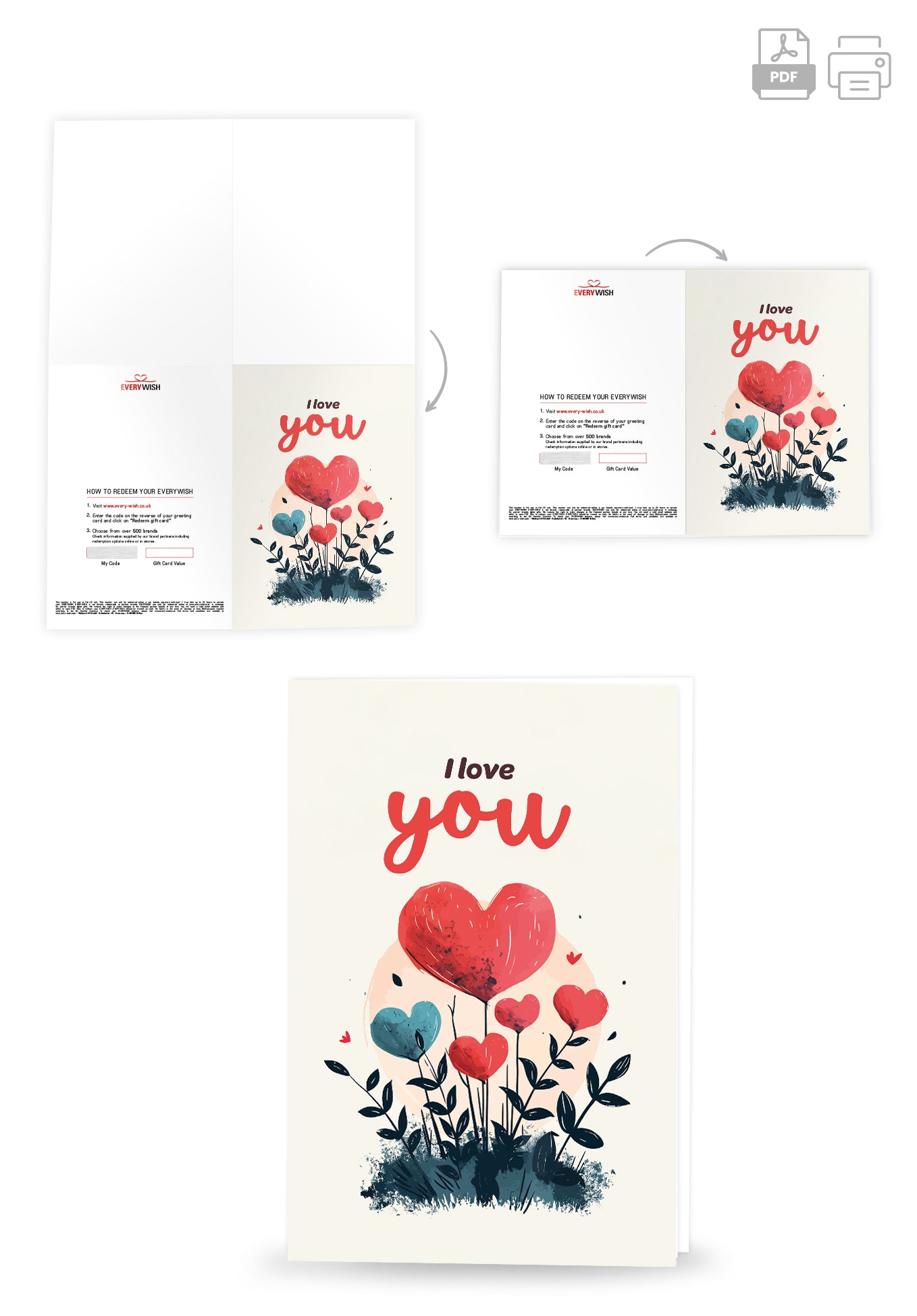 I love you - Heartflowers