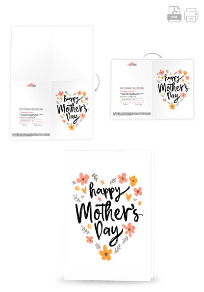 Happy Mother's Day - Flower Heart