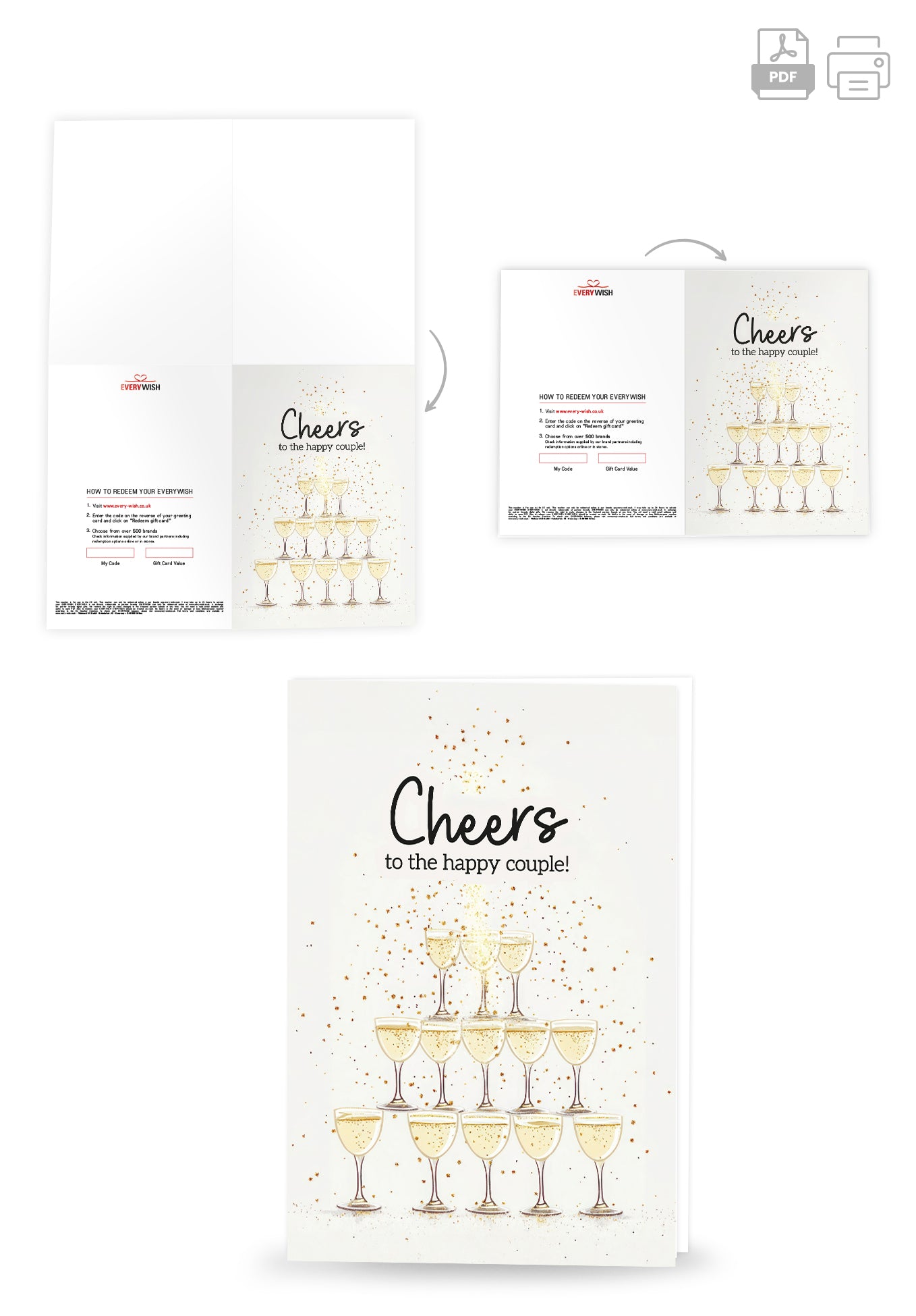 Cheers to the happy couple - Champagne pyramid