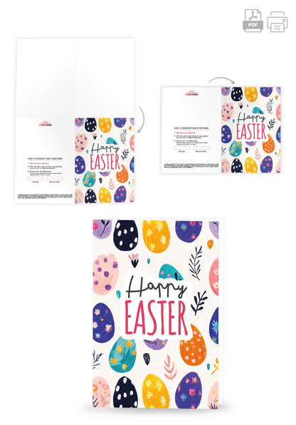 Happy Easter - Colourful easter egg pattern