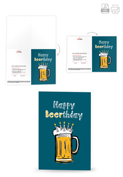 Happy Beerthday - Beer mug with candles