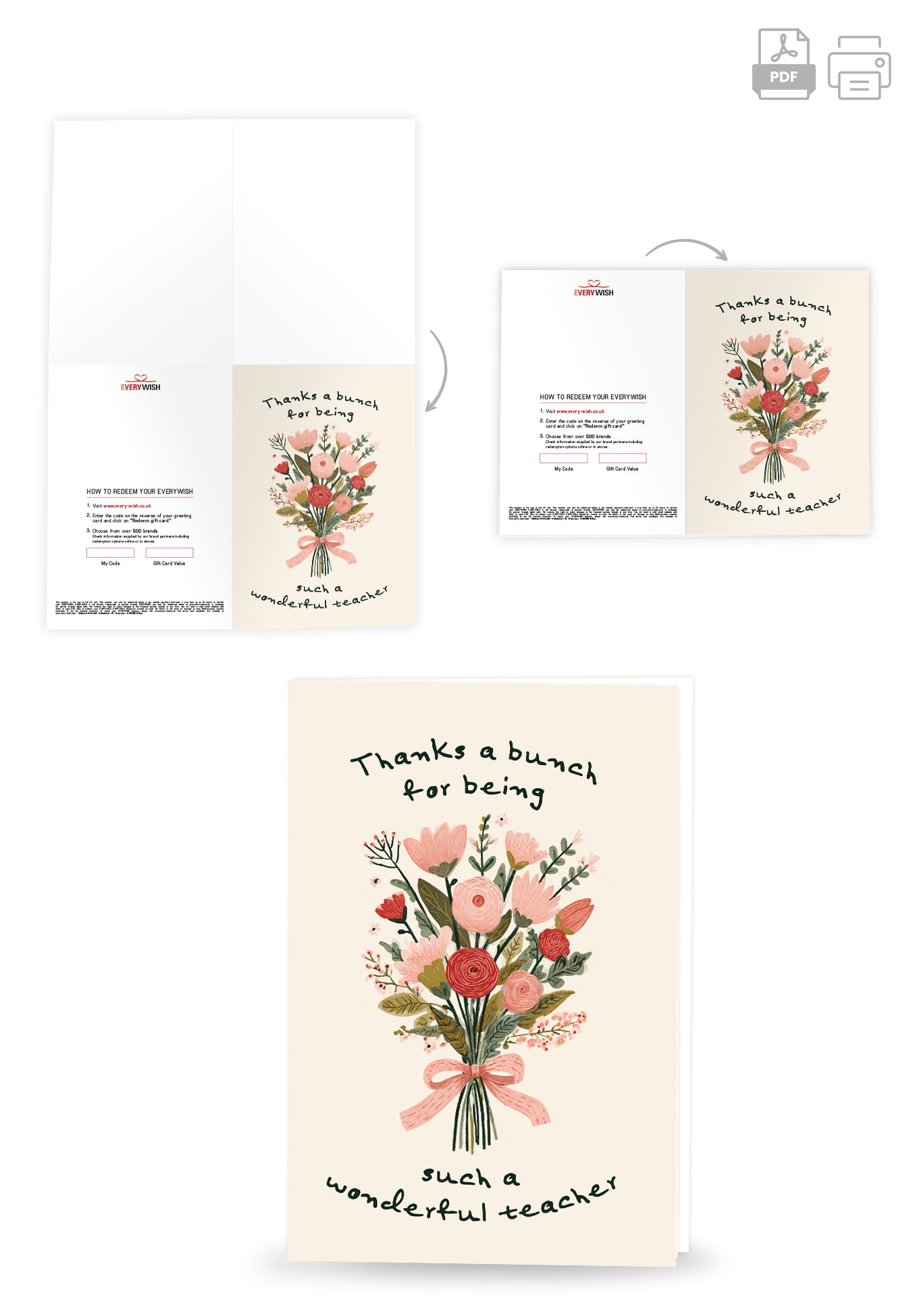 Thanks a bunch for being such a wonderful teacher - Bouquet beige