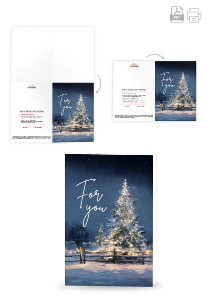 For you - Sparkling Tree Blue