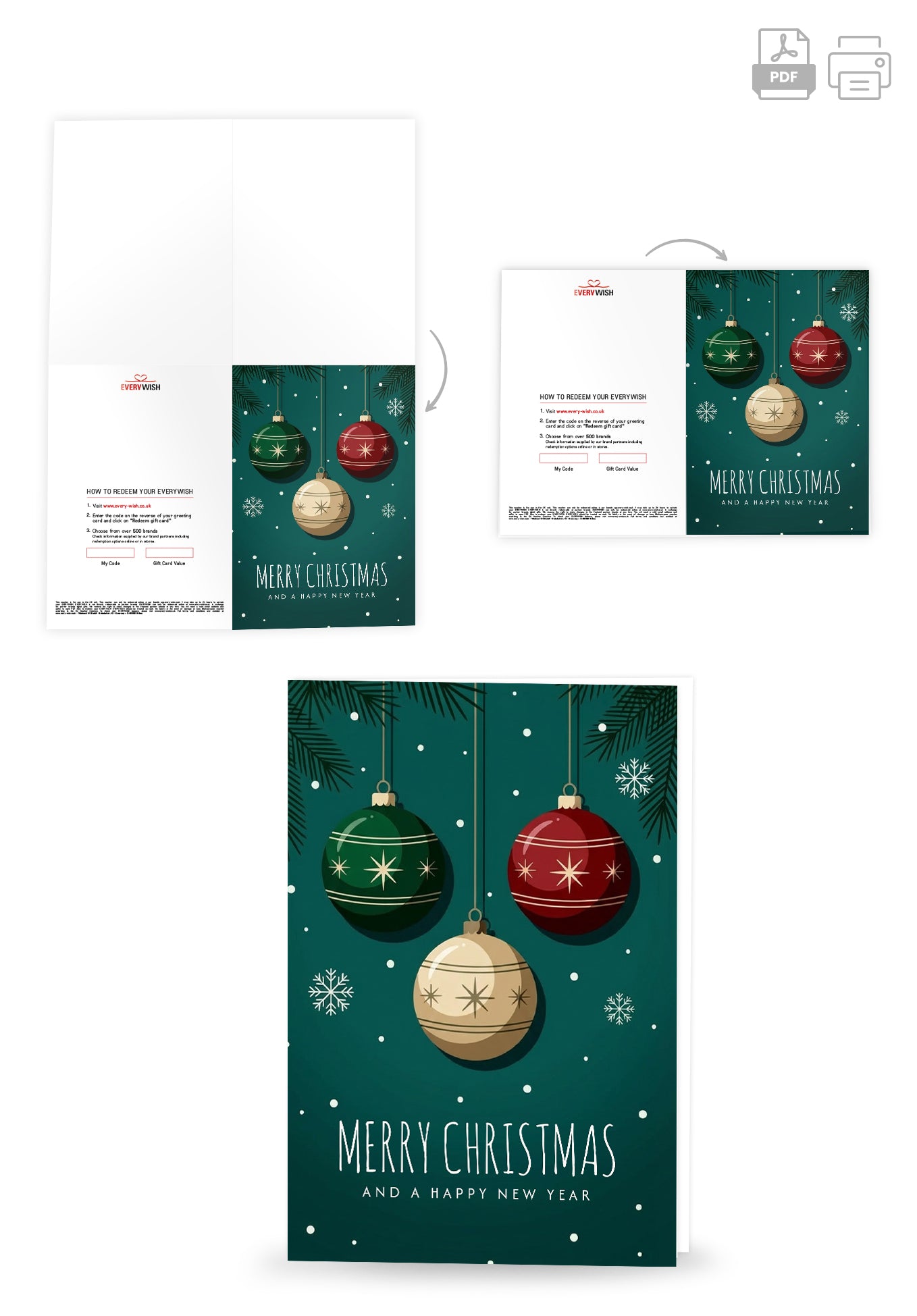Merry Christmas and a happy new year - Christmas bauble Green