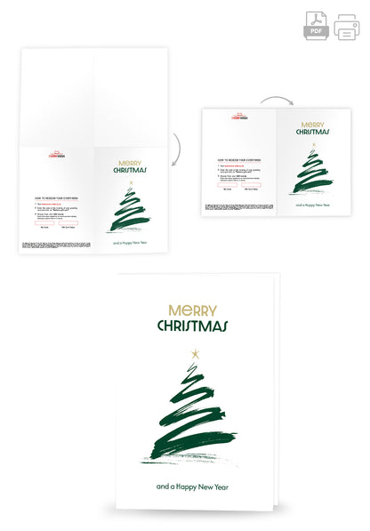 Merry Christmas and a happy new year - Minimalistic Christmastree