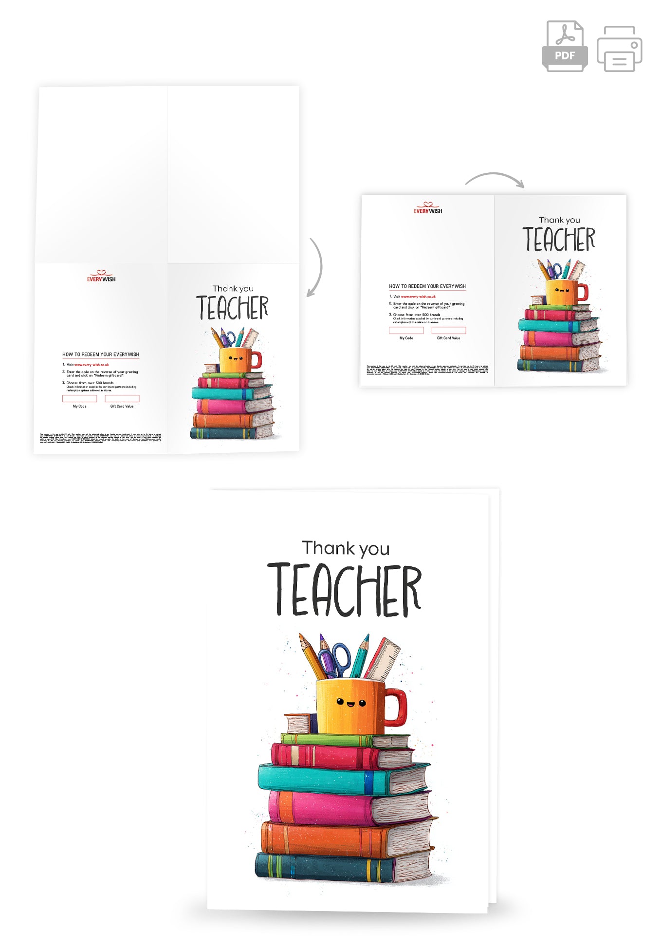 Thank you teacher - Books and mug