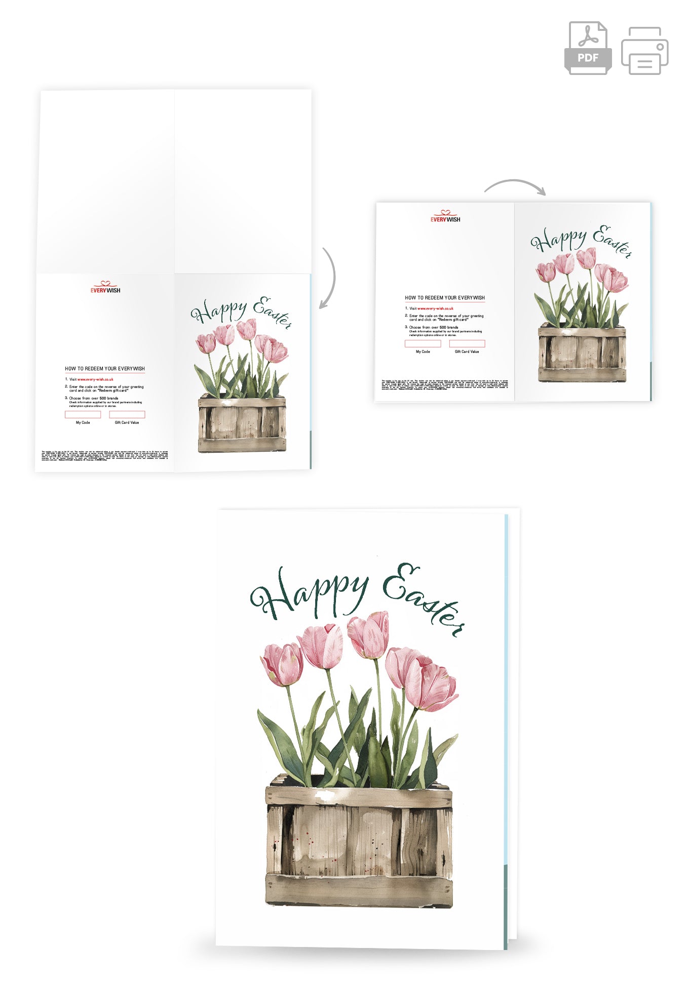 Happy Easter - Box of tulips