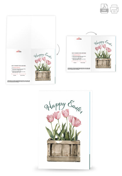 Happy Easter - Box of tulips