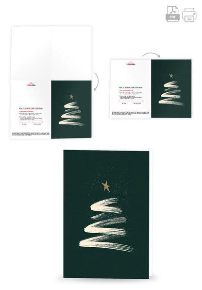 Christmastree - Darkgreen minimalistic