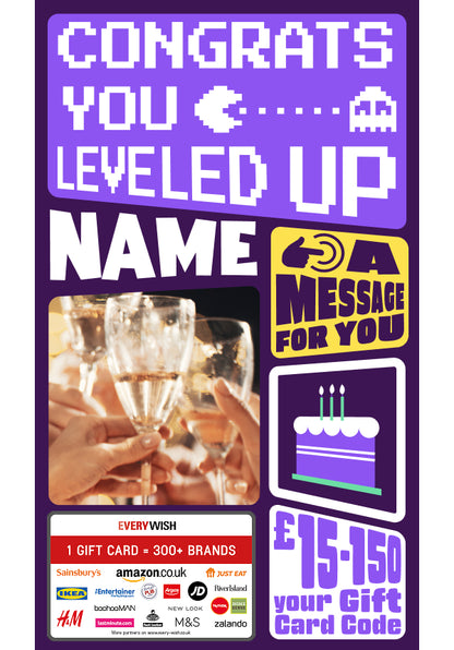 Digital - Congrats - Leveled Up