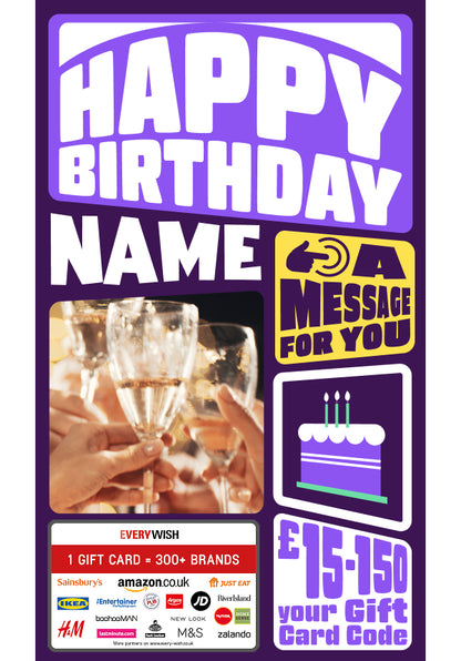 Digital - Happy Birthday - Round