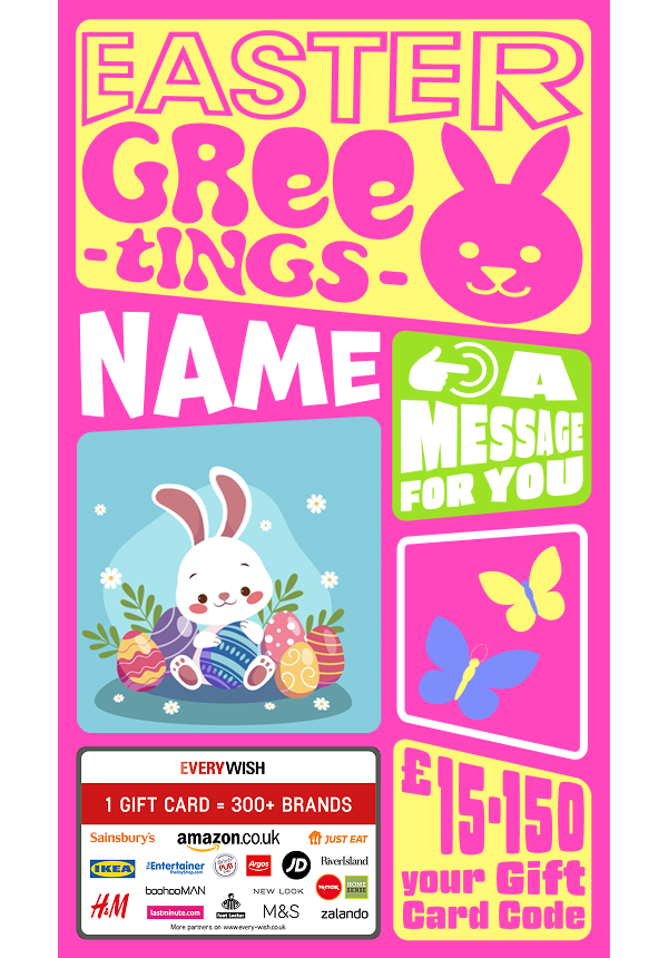 Digital - Easter greetings - rabbit