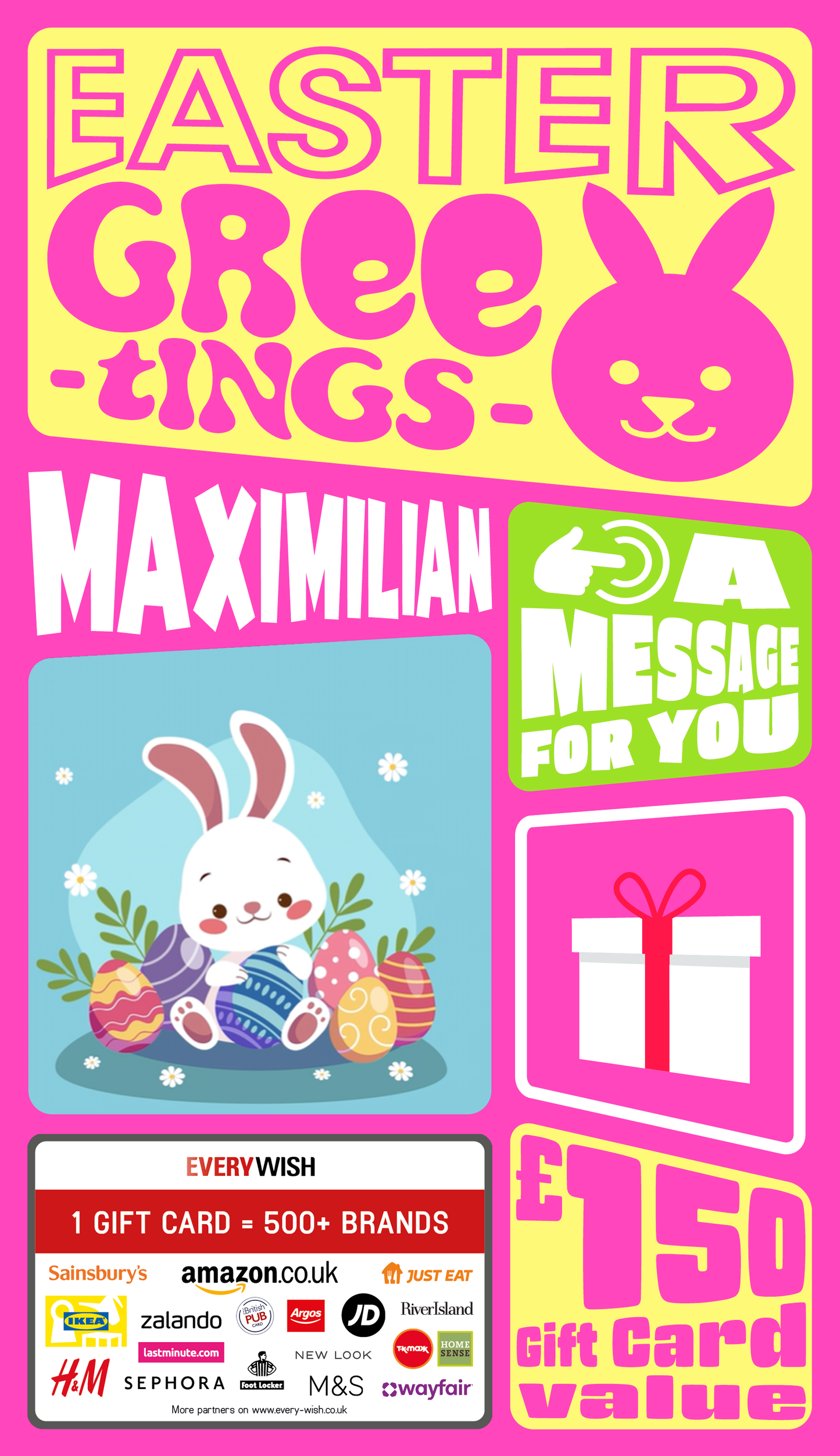Digital - Easter greetings - rabbit