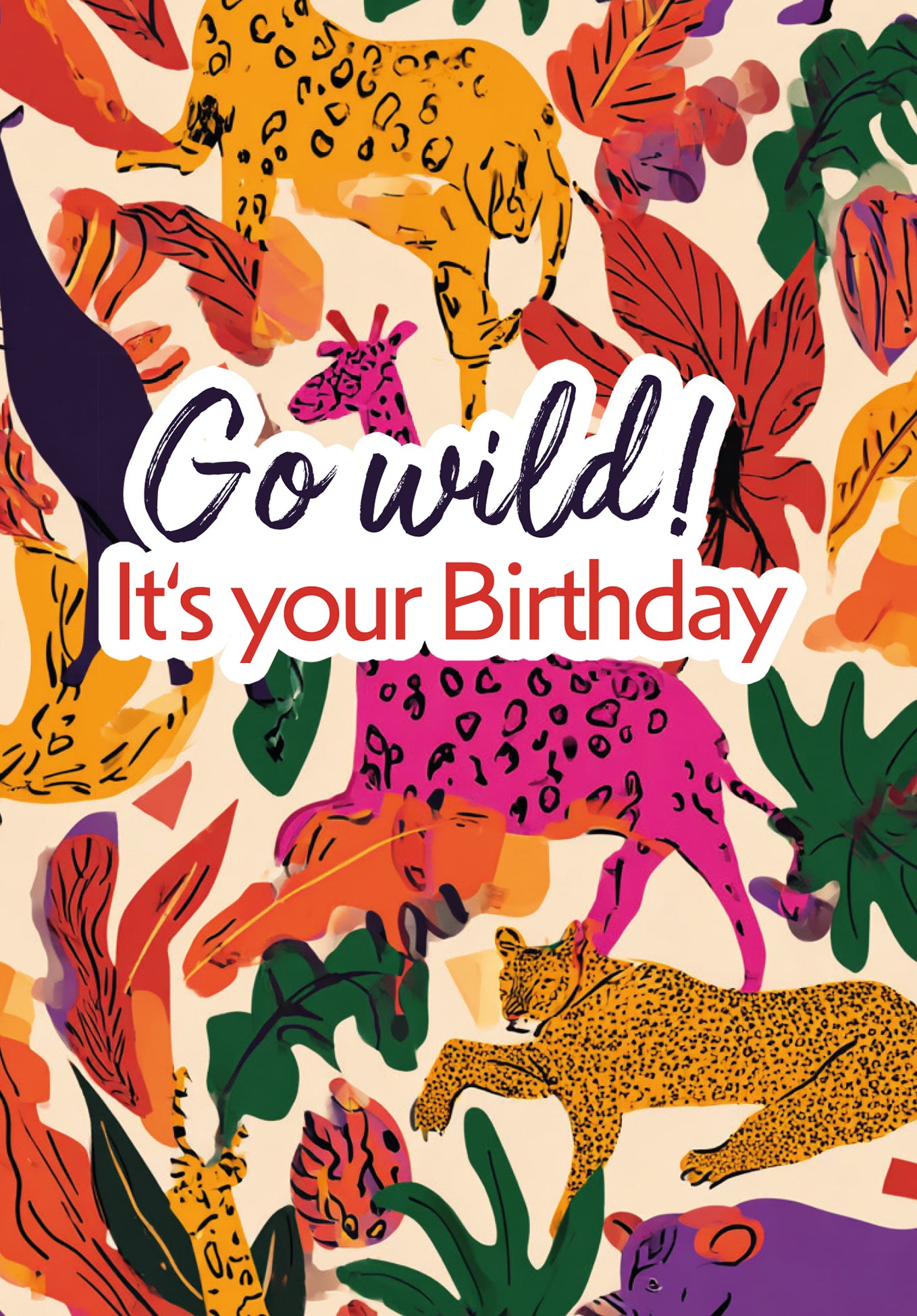 Go wild! Birthday - Colourful Animals