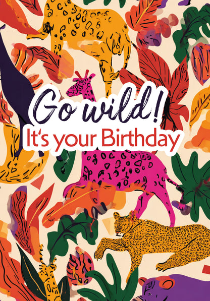 Go wild! Birthday - Colourful Animals