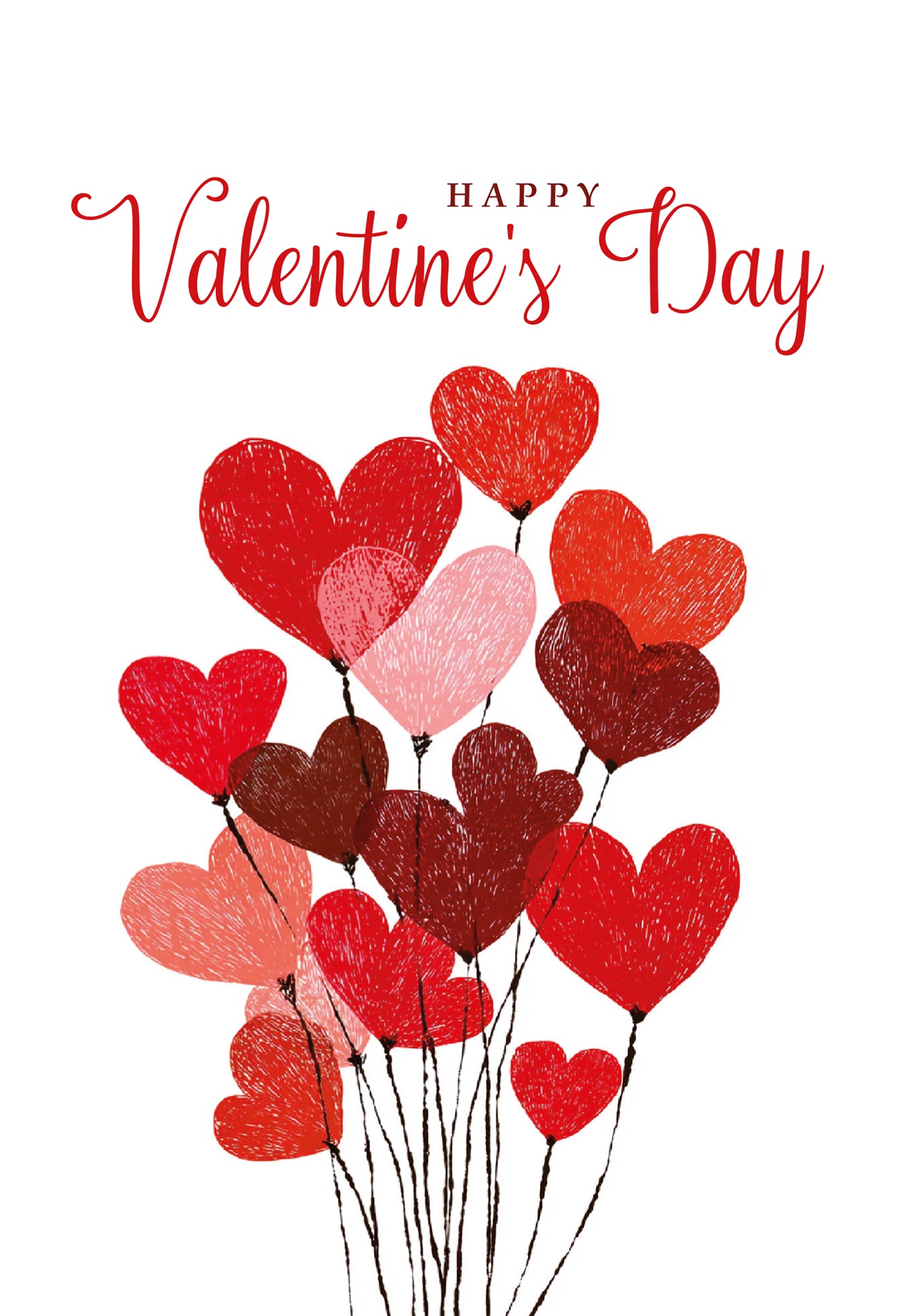 Happy Valentines Day - Heart Balloons