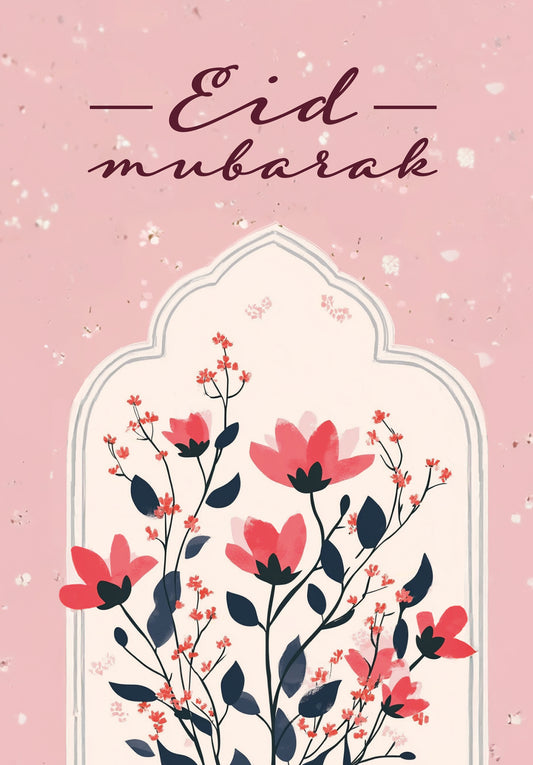 Eid Mubarak - Fleurs roses