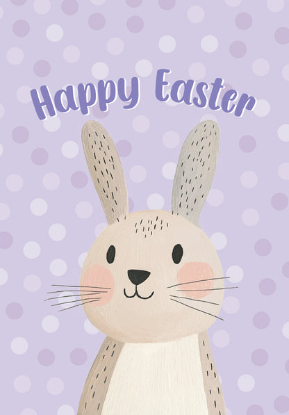 Happy Easter - Bunny Pastel Purple