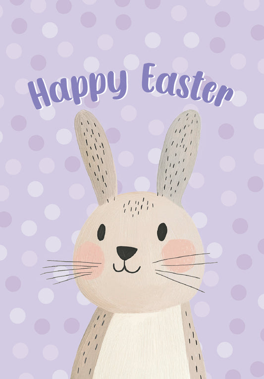 Happy Easter - Bunny Pastel Purple