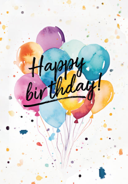 Happy Birthday - Colourful balloons