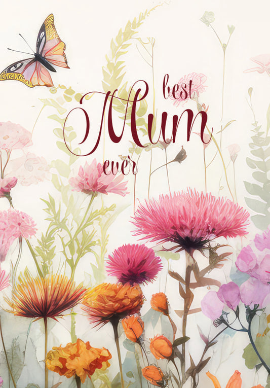 Best Mum ever - Meadow of Flowers